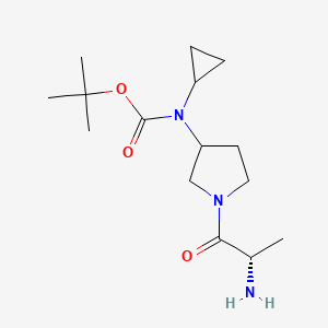 molecular formula C15H27N3O3 B7930827 [1-((S)-2-Amino-propionyl)-pyrrolidin-3-yl]-cyclopropyl-carbamic acid tert-butyl ester 