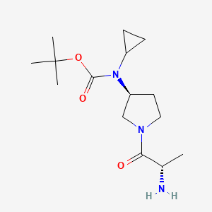 molecular formula C15H27N3O3 B7930841 [(S)-1-((S)-2-Amino-propionyl)-pyrrolidin-3-yl]-cyclopropyl-carbamic acid tert-butyl ester 