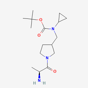 molecular formula C16H29N3O3 B7930853 [1-((S)-2-Amino-propionyl)-pyrrolidin-3-ylmethyl]-cyclopropyl-carbamic acid tert-butyl ester 