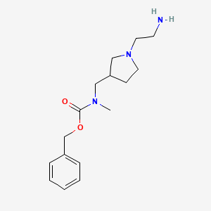 molecular formula C16H25N3O2 B7930927 [1-(2-Amino-ethyl)-pyrrolidin-3-ylmethyl]-methyl-carbamic acid benzyl ester 
