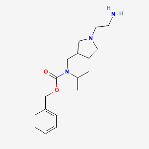 molecular formula C18H29N3O2 B7930947 [1-(2-Aminooxy-ethyl)-pyrrolidin-3-ylmethyl]-isopropyl-carbamic acid benzyl ester 