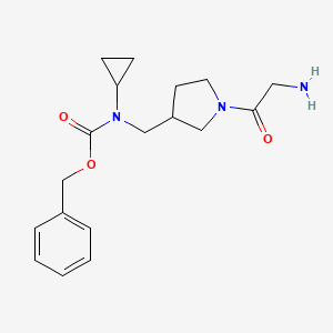 molecular formula C18H25N3O3 B7931029 [1-(2-Amino-acetyl)-pyrrolidin-3-ylmethyl]-cyclopropyl-carbamic acid benzyl ester 