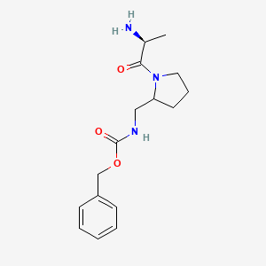 molecular formula C16H23N3O3 B7931035 [1-((S)-2-Amino-propionyl)-pyrrolidin-2-ylmethyl]-carbamic acid benzyl ester 