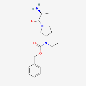 molecular formula C17H25N3O3 B7931041 [1-((S)-2-Amino-propionyl)-pyrrolidin-3-yl]-ethyl-carbamic acid benzyl ester 