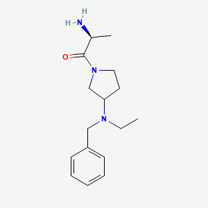 molecular formula C16H25N3O B7931076 (S)-2-Amino-1-[3-(benzyl-ethyl-amino)-pyrrolidin-1-yl]-propan-1-one 