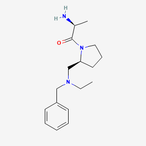 molecular formula C17H27N3O B7931083 (S)-2-Amino-1-{(S)-2-[(benzyl-ethyl-amino)-methyl]-pyrrolidin-1-yl}-propan-1-one 