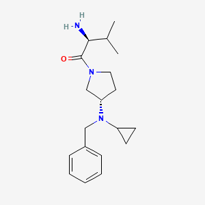 molecular formula C19H29N3O B7931107 (S)-2-Amino-1-[(S)-3-(benzyl-cyclopropyl-amino)-pyrrolidin-1-yl]-3-methyl-butan-1-one 