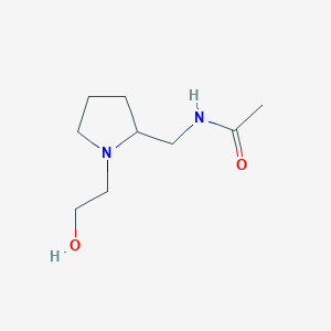 molecular formula C9H18N2O2 B7931122 N-[1-(2-Hydroxy-ethyl)-pyrrolidin-2-ylmethyl]-acetamide 