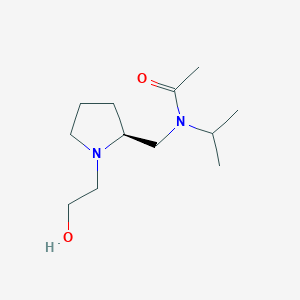 molecular formula C12H24N2O2 B7931130 N-[(S)-1-(2-Hydroxy-ethyl)-pyrrolidin-2-ylmethyl]-N-isopropyl-acetamide 