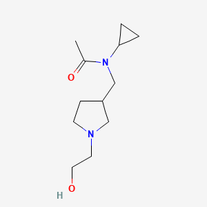molecular formula C12H22N2O2 B7931148 N-Cyclopropyl-N-[1-(2-hydroxy-ethyl)-pyrrolidin-3-ylmethyl]-acetamide 