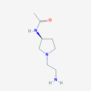 molecular formula C8H17N3O B7931162 N-[(S)-1-(2-Amino-ethyl)-pyrrolidin-3-yl]-acetamide 