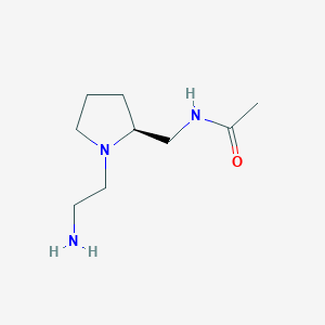 molecular formula C9H19N3O B7931175 N-[(S)-1-(2-Amino-ethyl)-pyrrolidin-2-ylmethyl]-acetamide 