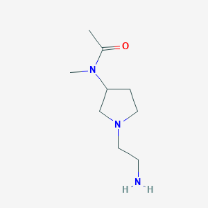 molecular formula C9H19N3O B7931189 N-[1-(2-Amino-ethyl)-pyrrolidin-3-yl]-N-methyl-acetamide 