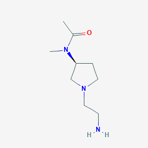 molecular formula C9H19N3O B7931195 N-[(S)-1-(2-Amino-ethyl)-pyrrolidin-3-yl]-N-methyl-acetamide 