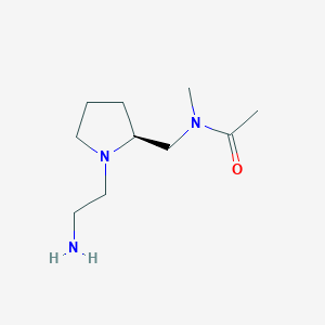 molecular formula C10H21N3O B7931206 N-[(S)-1-(2-Amino-ethyl)-pyrrolidin-2-ylmethyl]-N-methyl-acetamide 