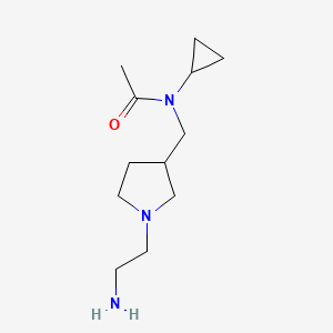 molecular formula C12H23N3O B7931214 N-[1-(2-Amino-ethyl)-pyrrolidin-3-ylmethyl]-N-cyclopropyl-acetamide 