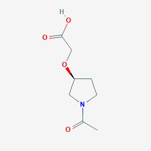 molecular formula C8H13NO4 B7931256 ((S)-1-Acetyl-pyrrolidin-3-yloxy)-acetic acid 