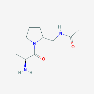 molecular formula C10H19N3O2 B7931267 N-[1-((S)-2-Amino-propionyl)-pyrrolidin-2-ylmethyl]-acetamide 