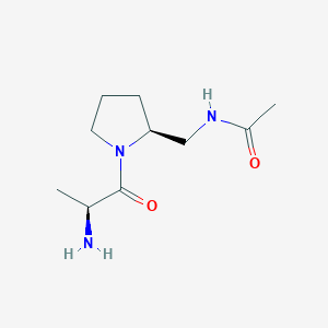 molecular formula C10H19N3O2 B7931277 N-[(S)-1-((S)-2-Amino-propionyl)-pyrrolidin-2-ylmethyl]-acetamide 