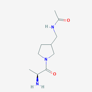 molecular formula C10H19N3O2 B7931283 N-[1-((S)-2-Amino-propionyl)-pyrrolidin-3-ylmethyl]-acetamide 