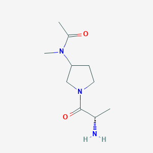 molecular formula C10H19N3O2 B7931290 N-[1-((S)-2-Amino-propionyl)-pyrrolidin-3-yl]-N-methyl-acetamide 