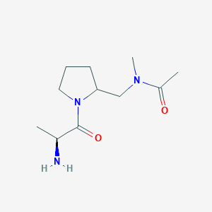 molecular formula C11H21N3O2 B7931313 N-[1-((S)-2-Amino-propionyl)-pyrrolidin-2-ylmethyl]-N-methyl-acetamide 