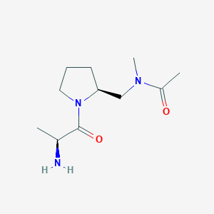 molecular formula C11H21N3O2 B7931320 N-[(S)-1-((S)-2-Amino-propionyl)-pyrrolidin-2-ylmethyl]-N-methyl-acetamide 