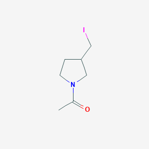 molecular formula C7H12INO B7931371 1-(3-Iodomethyl-pyrrolidin-1-yl)-ethanone 