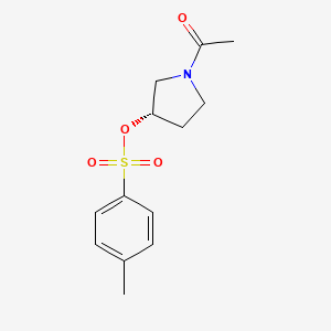 molecular formula C13H17NO4S B7931379 Toluene-4-sulfonic acid (S)-1-acetyl-pyrrolidin-3-yl ester 