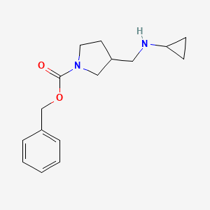 molecular formula C16H22N2O2 B7931400 3-Cyclopropylaminomethyl-pyrrolidine-1-carboxylic acid benzyl ester 