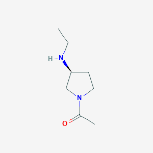 molecular formula C8H16N2O B7931450 (S)-1-(3-(Ethylamino)pyrrolidin-1-yl)ethanone 