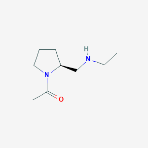 molecular formula C9H18N2O B7931455 1-((S)-2-Ethylaminomethyl-pyrrolidin-1-yl)-ethanone 