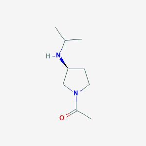 molecular formula C9H18N2O B7931464 1-((S)-3-Isopropylamino-pyrrolidin-1-yl)-ethanone 