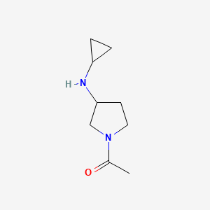 molecular formula C9H16N2O B7931479 1-(3-Cyclopropylamino-pyrrolidin-1-yl)-ethanone 