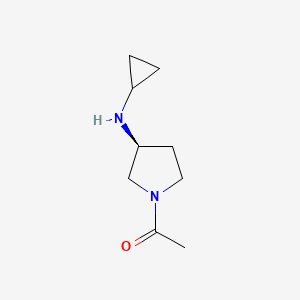 molecular formula C9H16N2O B7931484 1-((S)-3-Cyclopropylamino-pyrrolidin-1-yl)-ethanone 