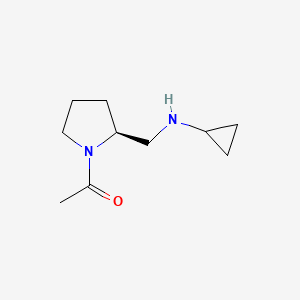 molecular formula C10H18N2O B7931492 1-((S)-2-Cyclopropylaminomethyl-pyrrolidin-1-yl)-ethanone 