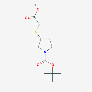 molecular formula C11H19NO4S B7931522 3-Carboxymethylsulfanyl-pyrrolidine-1-carboxylic acid tert-butyl ester 
