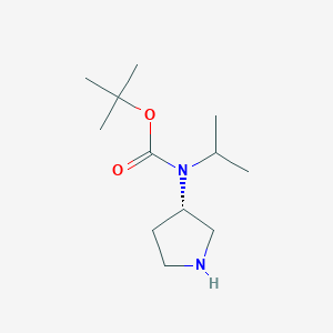 molecular formula C12H24N2O2 B7931554 Isopropyl-(S)-pyrrolidin-3-yl-carbamic acid tert-butyl ester 