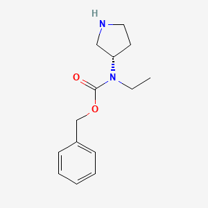 Ethyl-(S)-pyrrolidin-3-yl-carbamic acid benzyl ester