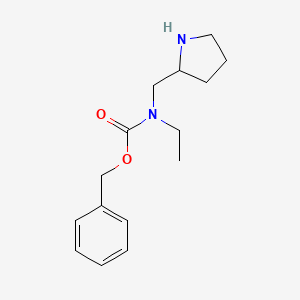 molecular formula C15H22N2O2 B7931587 Ethyl-pyrrolidin-2-ylmethyl-carbamic acid benzyl ester 