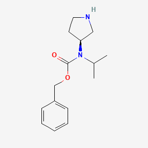 molecular formula C15H22N2O2 B7931604 Isopropyl-(S)-pyrrolidin-3-yl-carbamic acid benzyl ester 