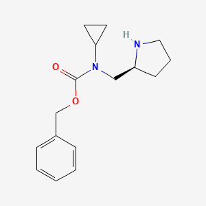 molecular formula C16H22N2O2 B7931638 Cyclopropyl-(S)-1-pyrrolidin-2-ylmethyl-carbamic acid benzyl ester 