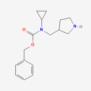 molecular formula C16H22N2O2 B7931645 Cyclopropyl-pyrrolidin-3-ylmethyl-carbamic acid benzyl ester 