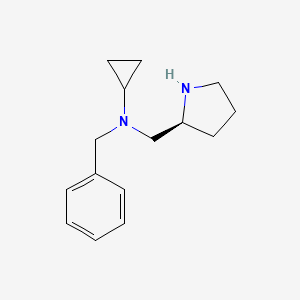 molecular formula C15H22N2 B7931695 Benzyl-cyclopropyl-(S)-1-pyrrolidin-2-ylmethyl-amine 