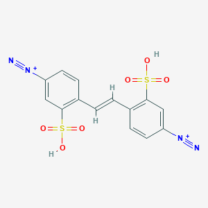 B079317 4-[(E)-2-(4-diazonio-2-sulfophenyl)ethenyl]-3-sulfobenzenediazonium CAS No. 13954-62-6