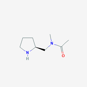 molecular formula C8H16N2O B7931714 (S)-N-Methyl-N-(pyrrolidin-2-ylmethyl)acetamide 