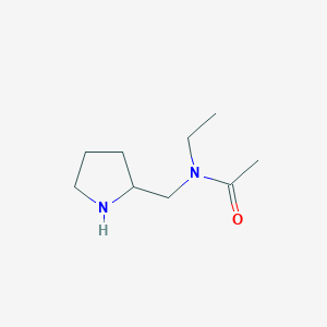 molecular formula C9H18N2O B7931720 N-Ethyl-N-pyrrolidin-2-ylmethyl-acetamide 