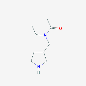 molecular formula C9H18N2O B7931726 N-Ethyl-N-pyrrolidin-3-ylmethyl-acetamide 