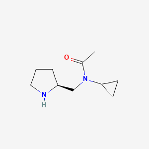 molecular formula C10H18N2O B7931747 (S)-N-Cyclopropyl-N-(pyrrolidin-2-ylmethyl)acetamide 