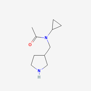 molecular formula C10H18N2O B7931750 N-Cyclopropyl-N-pyrrolidin-3-ylmethyl-acetamide 